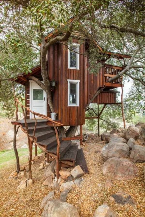 Дом на дереве низко над землей