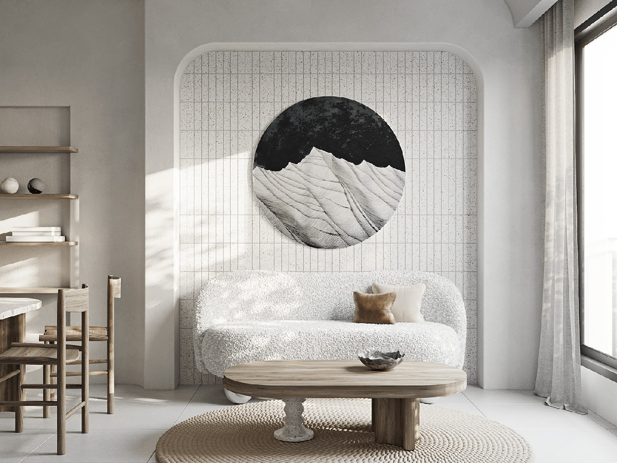 interery japandi s trendom izognutogo dekora